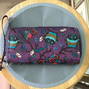 Purple Owl Print Women's Wallet